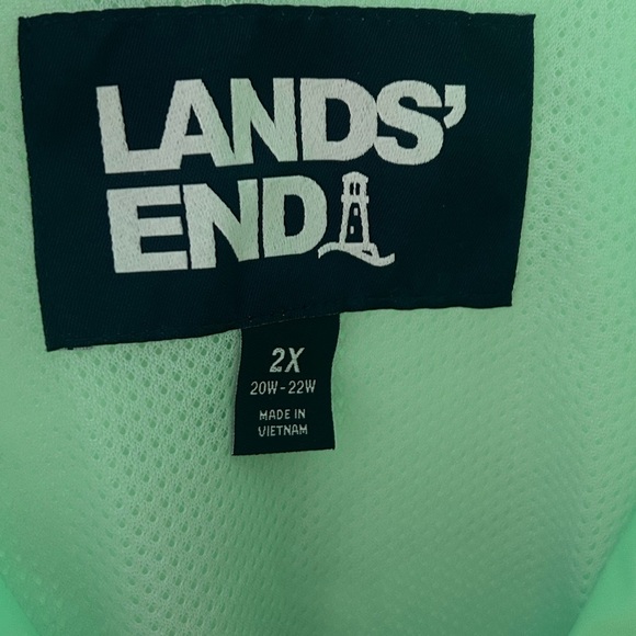 Lands’ End Women's Squall Packable Waterproof Raincoat NWT in Cool Mint (LE001) - Picture 9 of 10